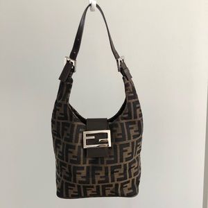 Fendi vintage hobo handbag brown zucca monogram